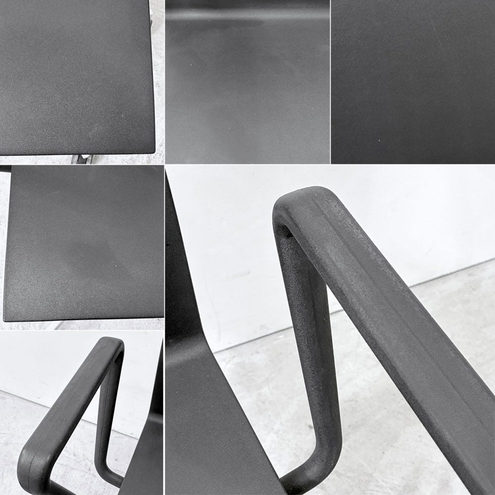 ヴィトラ vitra ゼロフォー 04. スタジオチェア  デスクチェア アームレスト付 ブラック マールテン・ヴァン・セーヴェレン 昇降機能 A ●