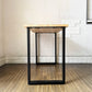 かなでもの KANADEMONO ザ・テーブル THE TABLE Black Steel Rectangle コンパクトデスク W100cm ラバーウッド ナチュラル 配線スリット付 定価￥42,000- ◎