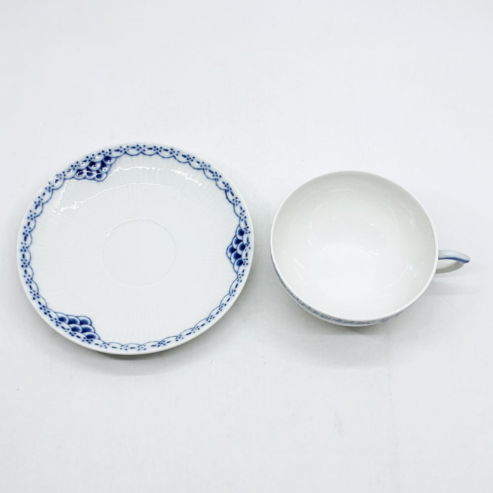 ロイヤルコペンハーゲン ROYAL COPENHAGEN プリンセス ティーカップ&ソーサー 220ml C&S デンマーク 北欧食器 C ●
