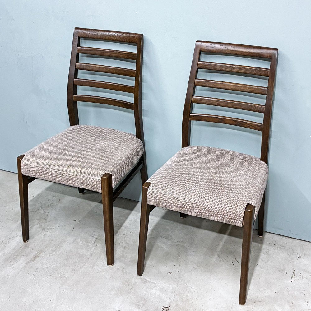 大塚家具製造販売 Otsuka トリノ ダイニングチェア アッシュ材 ラダーバック カバーリング 2脚セット ◎