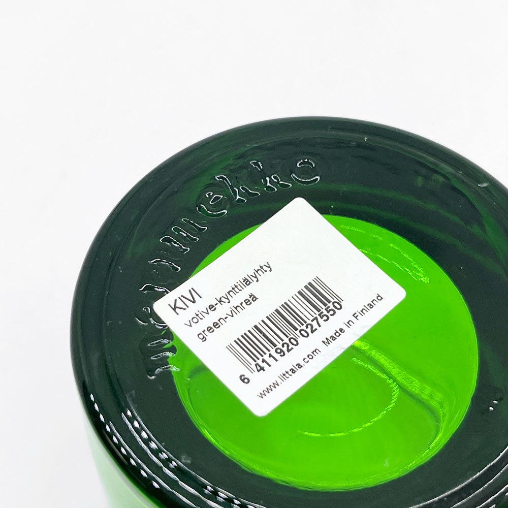 イッタラ iittala マリメッコ marimekko キビ kivi キャンドルホルダー グリーン 60mm フィンランド 北欧雑貨 ●