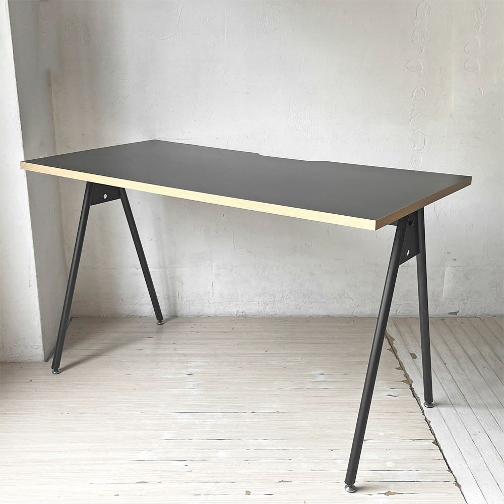ジャーナルスタンダードファニチャー journal standard Furniture コンパスレッグデスク 平机 メラミントップ ブラック ★