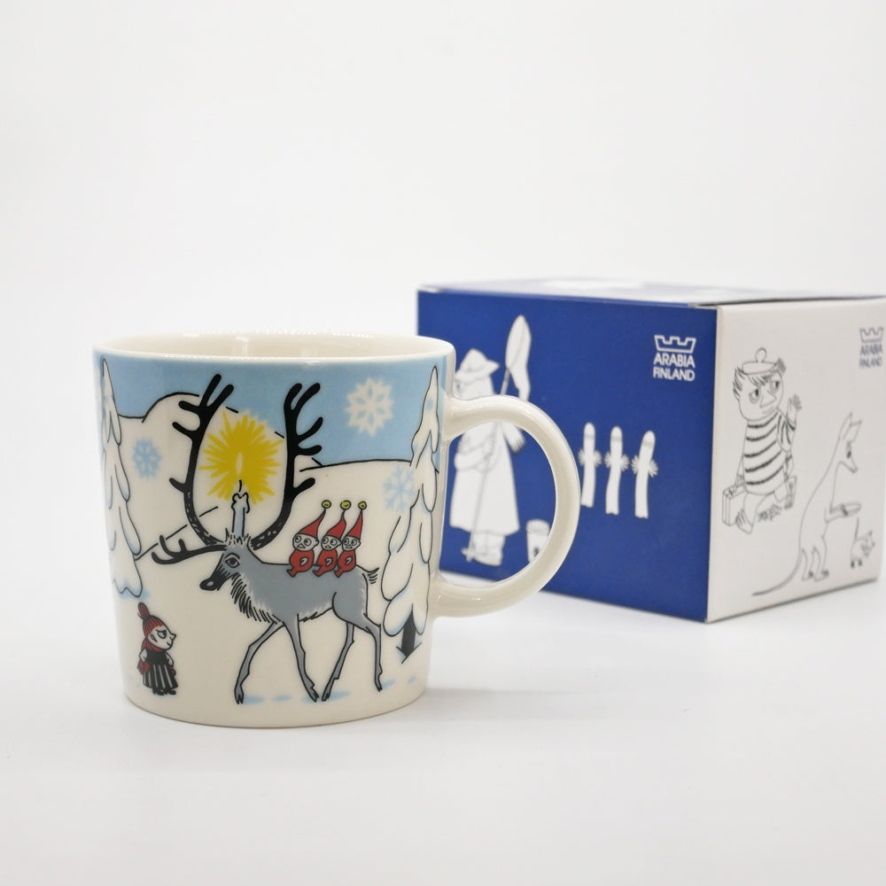 アラビア ARABIA ムーミンマグ MOOMIN ウィンターフォレスト フィンランド 北欧食器 旧ロゴ 2012年 冬限定 箱付き ●