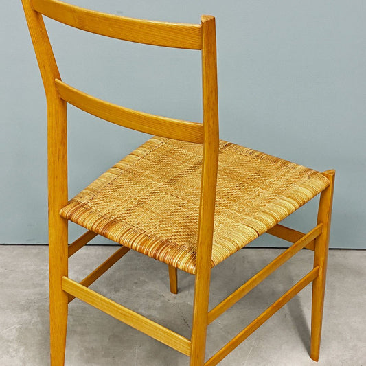 カッシーナ Cassina 699 スーパーレジェーラ SUPERLEGGERA ダイニングチェア アッシュ材 ナチュラル 籐張り ジオ・ポンティ ◎