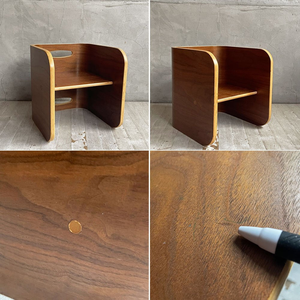 ホップル HOPPL コロコロ COLOCOLO チェア&デスク Chair & Desk ウォールナット材 テーブル ベンチ 学習机 キッズチェア 3点セット 定価 ￥46,860-  ♪