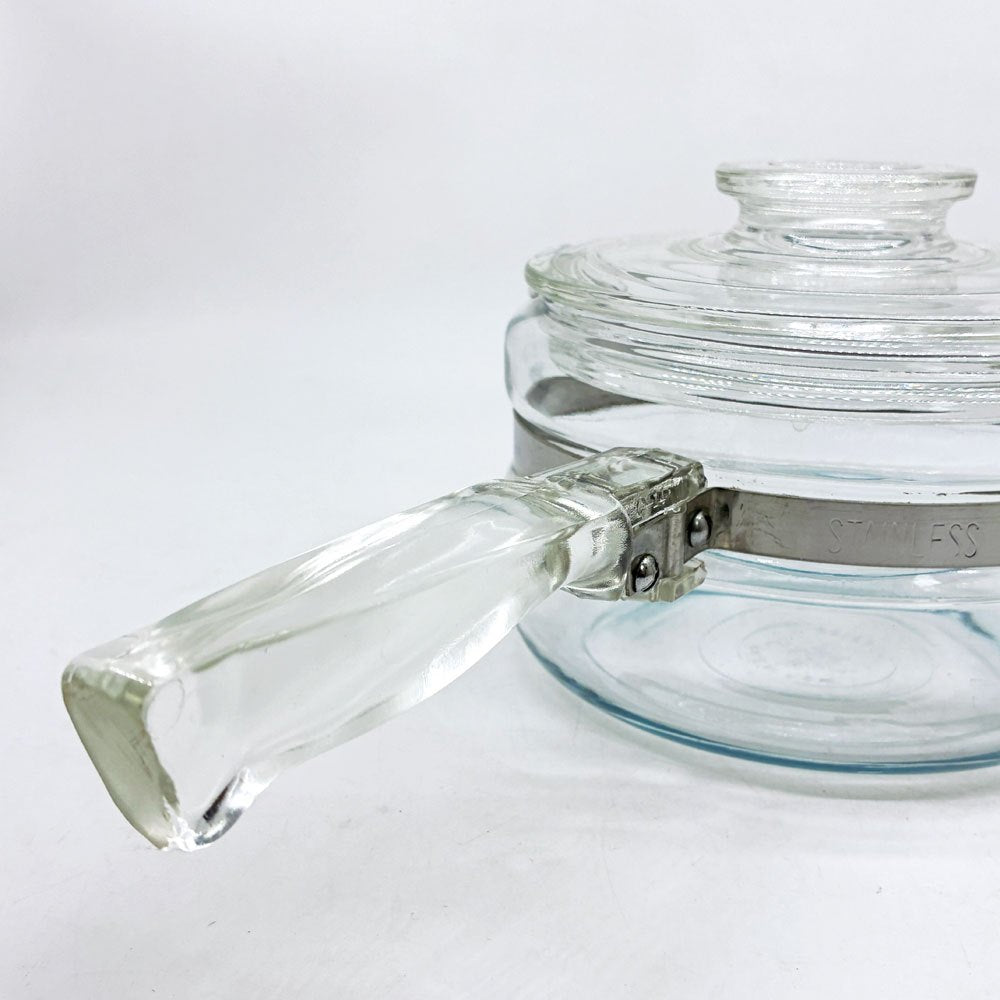 オールドパイレックス OLD PYREX  フレームウェア FLAMEWARE ソースパン 耐熱ガラス 片手鍋 調理器具 USビンテージ ●