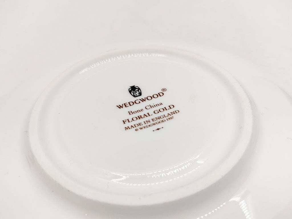 ウェッジウッド WEDGWOOD フローラルゴールド FLORAL GOLD カップ＆ソーサー 英国 A ●