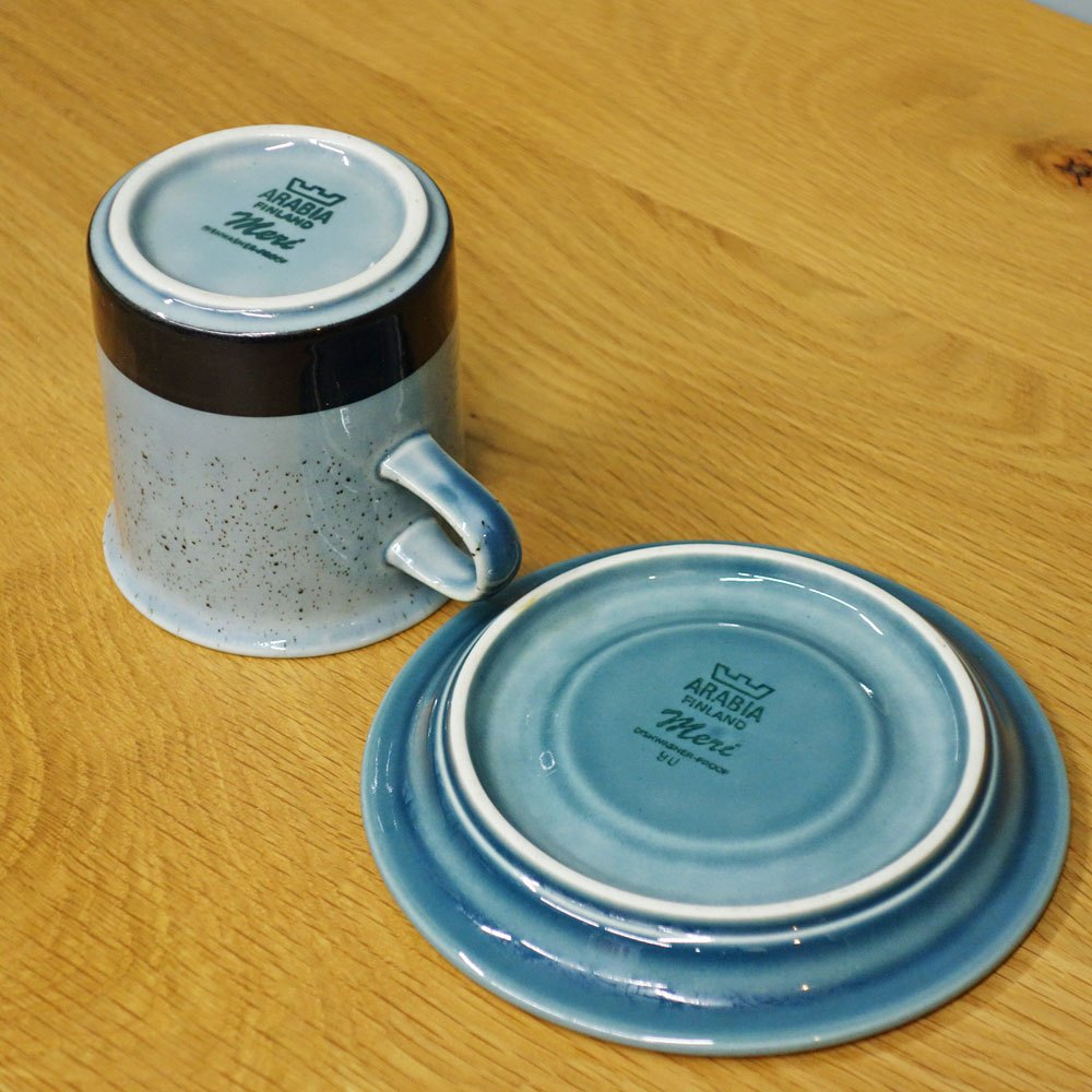 アラビア ARABIA メリ Meri ティーカップ＆ソーサー ウラ・プロコッペ Ulla Procope ビンテージ フィンランド 北欧食器 ◎