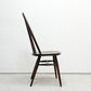 アーコール Ercol クエーカーチェア ダイニングチェア ハイバック オールドコロニアル ブラウン エルム材 × ビーチ材 UKビンテージ 英国家具 B ●