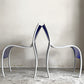 カルテル Kartell FPE chair スタッキングチェア ダイニングチェア 2脚セット アルミ ポリプロピレン ブルー ロンアラッド イタリアモダン 廃番 B ■