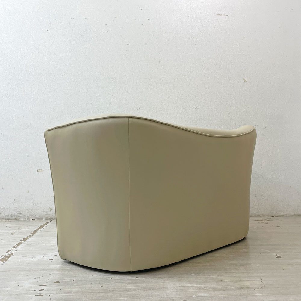 フランフラン Francfranc アンクレットソファ ANKLET SOFA 2P 合成皮革 ベージュ クラシカルデザイン ●