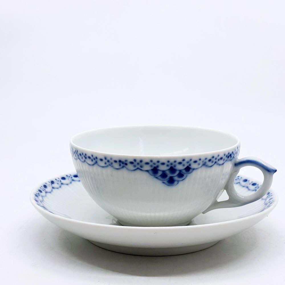 ロイヤルコペンハーゲン ROYAL COPENHAGEN プリンセス ティーカップ&ソーサー 220ml C&S デンマーク 北欧食器 F ●
