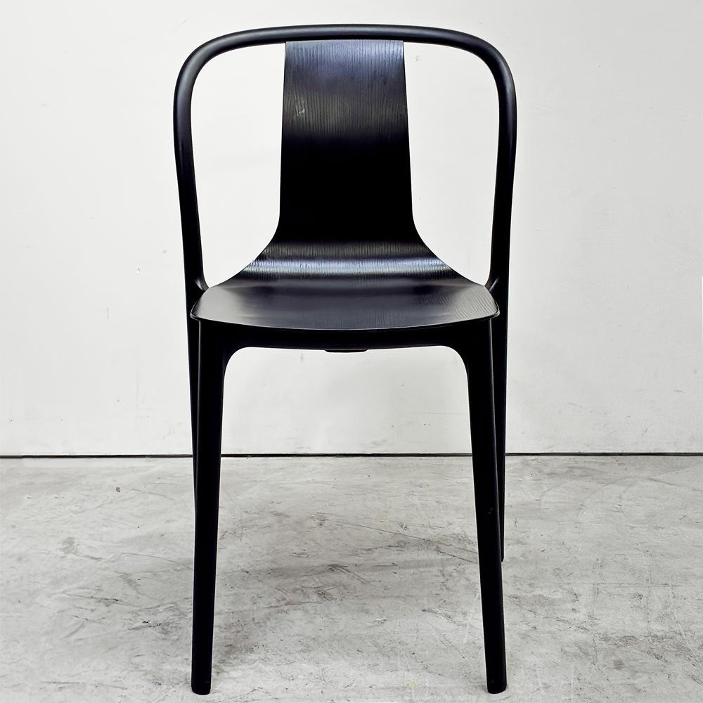 ヴィトラ Vitra ベルヴィルチェア Belleville Chair アームレスチェア ダイニングチェア スタッキングチェア アッシュ材 ブラック ロナン & エルワン・ブルレック A ●