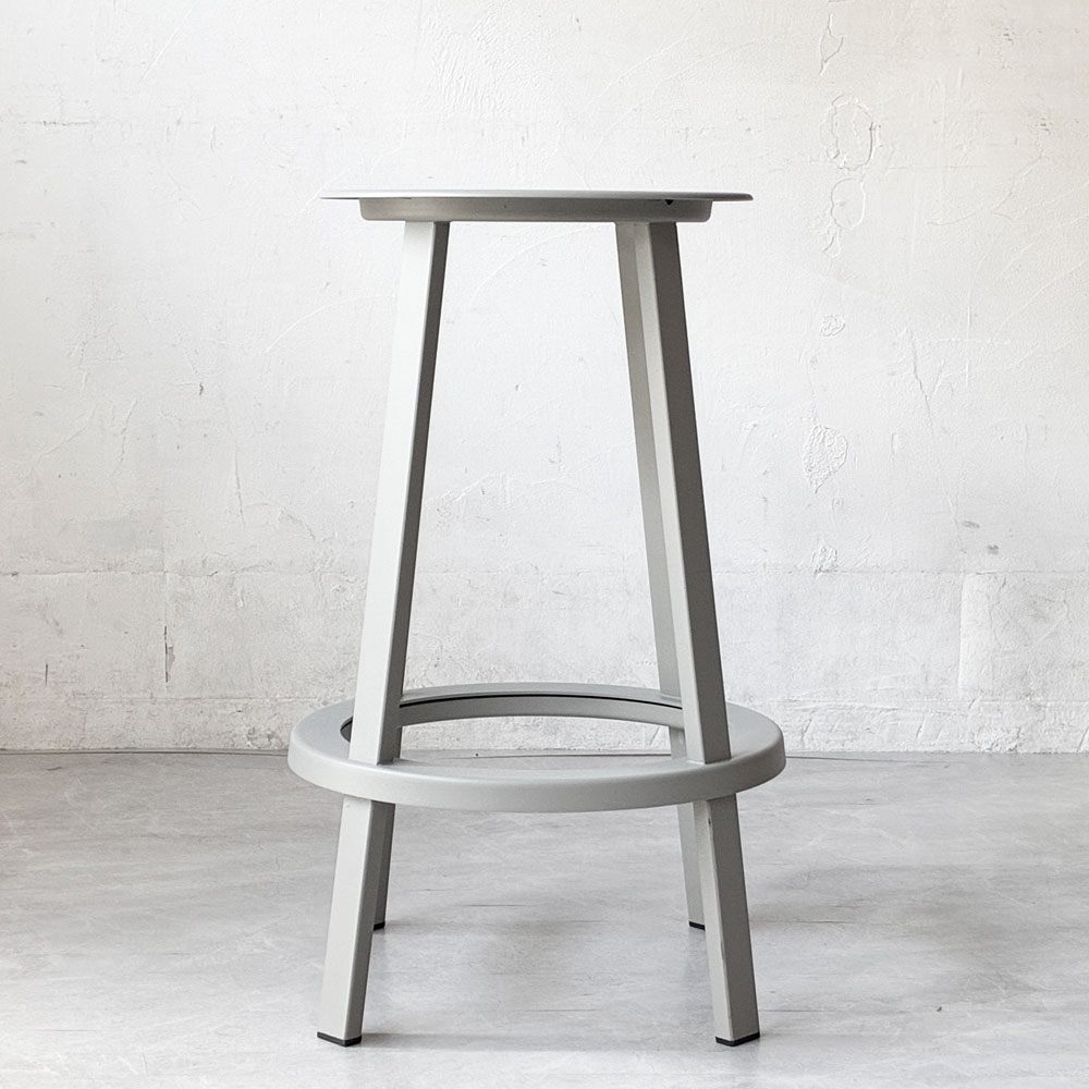 ヘイ HAY リボルバー バースツール ロー REVOLVER BAR STOOL LOW H65cm スカイグレー 回転式座面 レオン・ランズメイヤー デンマーク 定価¥51,700- A ★