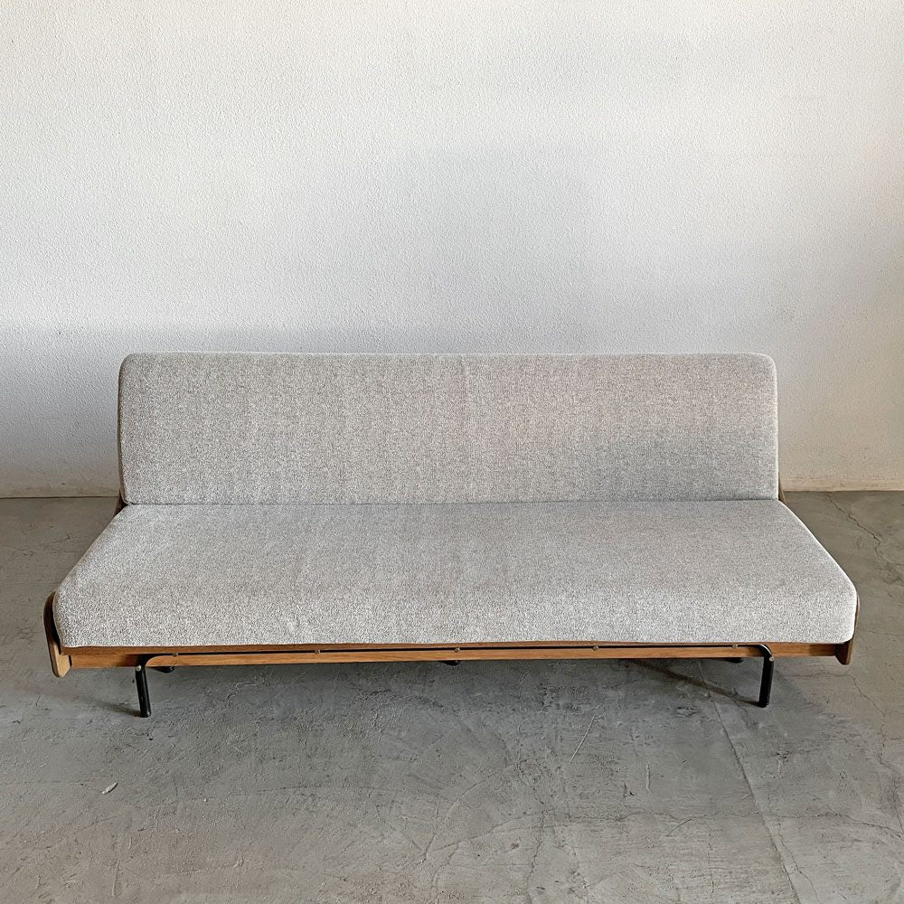 ジャーナルスタンダード  j.s.F ハビタ HABITAT SOFA BED ソファベッド デイベッド 3人掛けソファ W200cm オーク材 ファブリック ベージュ 定価￥231,000- 〓