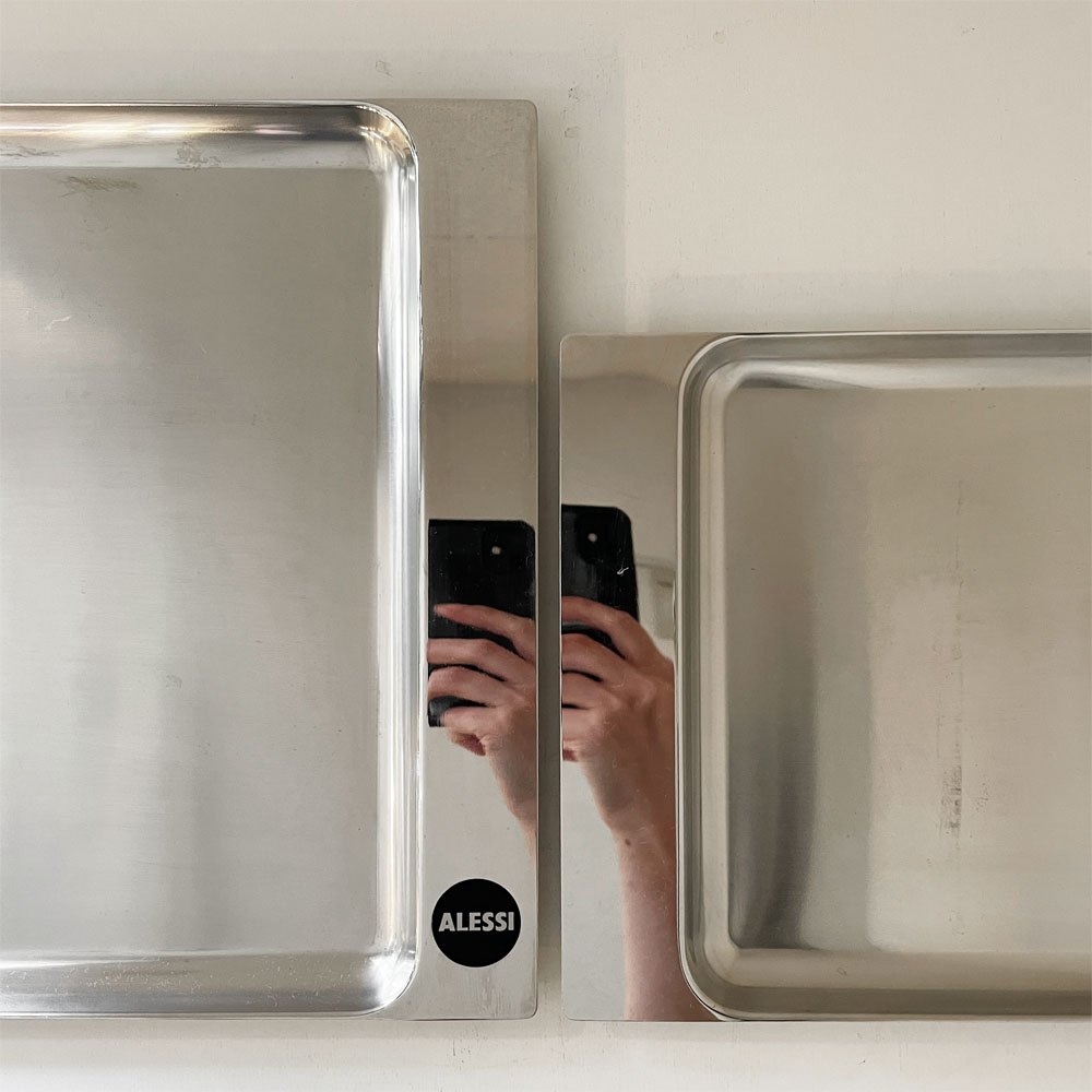 アレッシィ ALESSI プログラマ Programma 8 ステンレストレイ 52.5×30cm フランコ・サルジャーニ & エイヤ・ヘランダー イタリア 廃番 B ◎