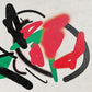 水戸部春菜 Haruna Mitobe 紅花の踊り子 アクリル＆水性ペイント 91×65.5cm 証明書＆箱付 2023年 オリジナル作品 サイン入り 〓
