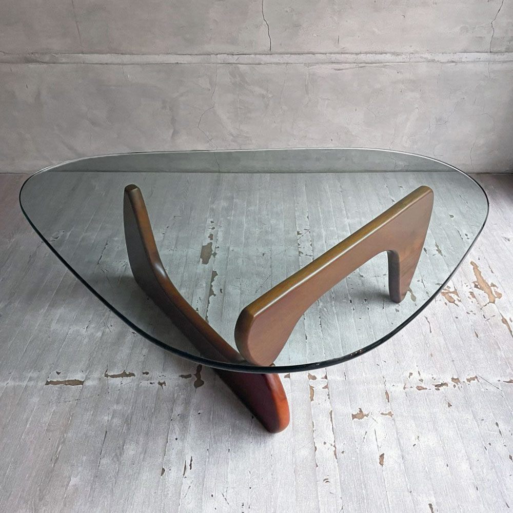 ヴィトラ vitra コーヒーテーブル Coffee Table イサムノグチ Isamu Noguchi ガラス天板 厚19mm ウォールナットフレーム ミッドセンチュリー 名作  参考定価￥514,800- ♪