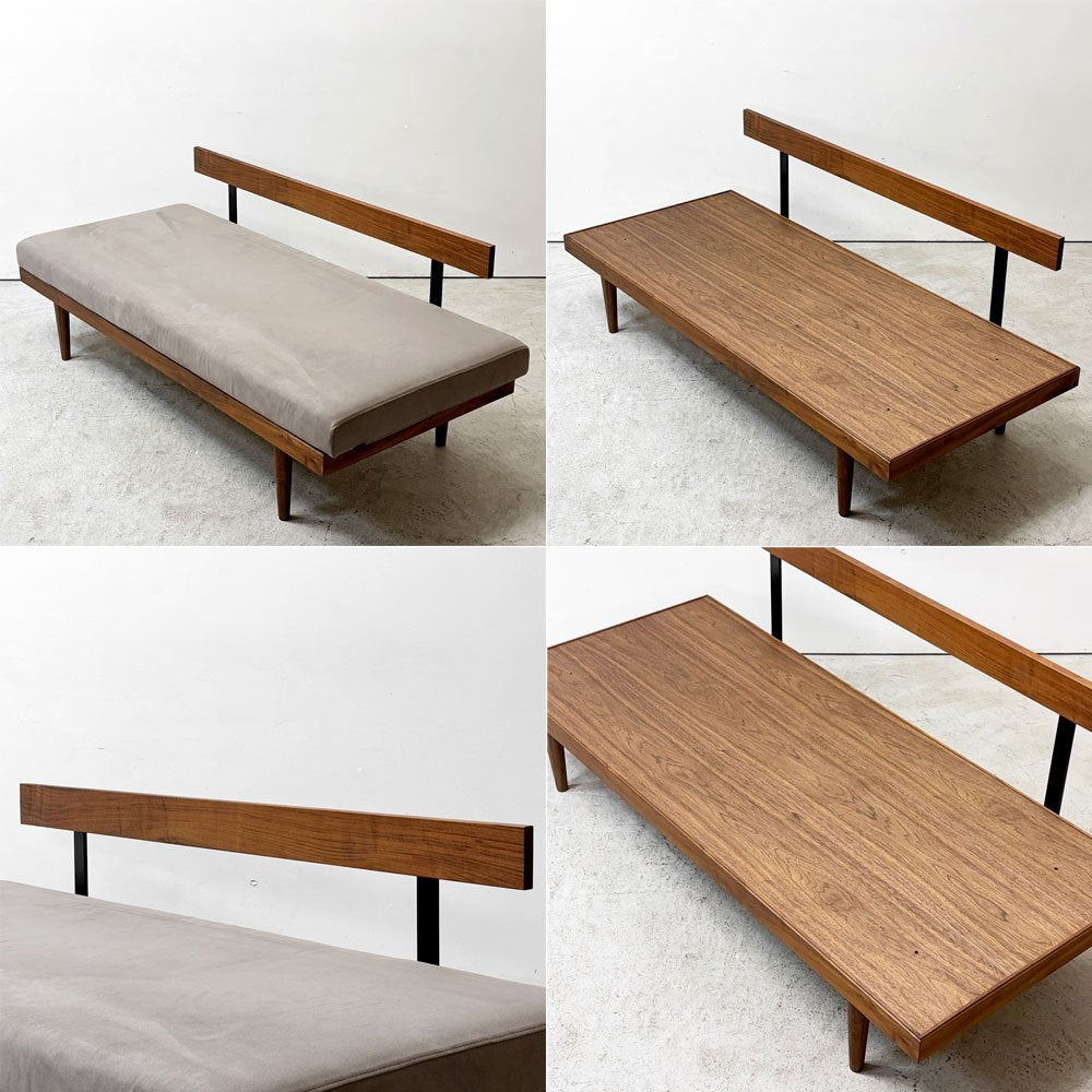 カーフ karf モジュラー Modular デイベッド ソファベッド 2シーター ソファ Type A グレー系 ファブリック ウォールナット W160cm 参考価格￥297,000～ ●