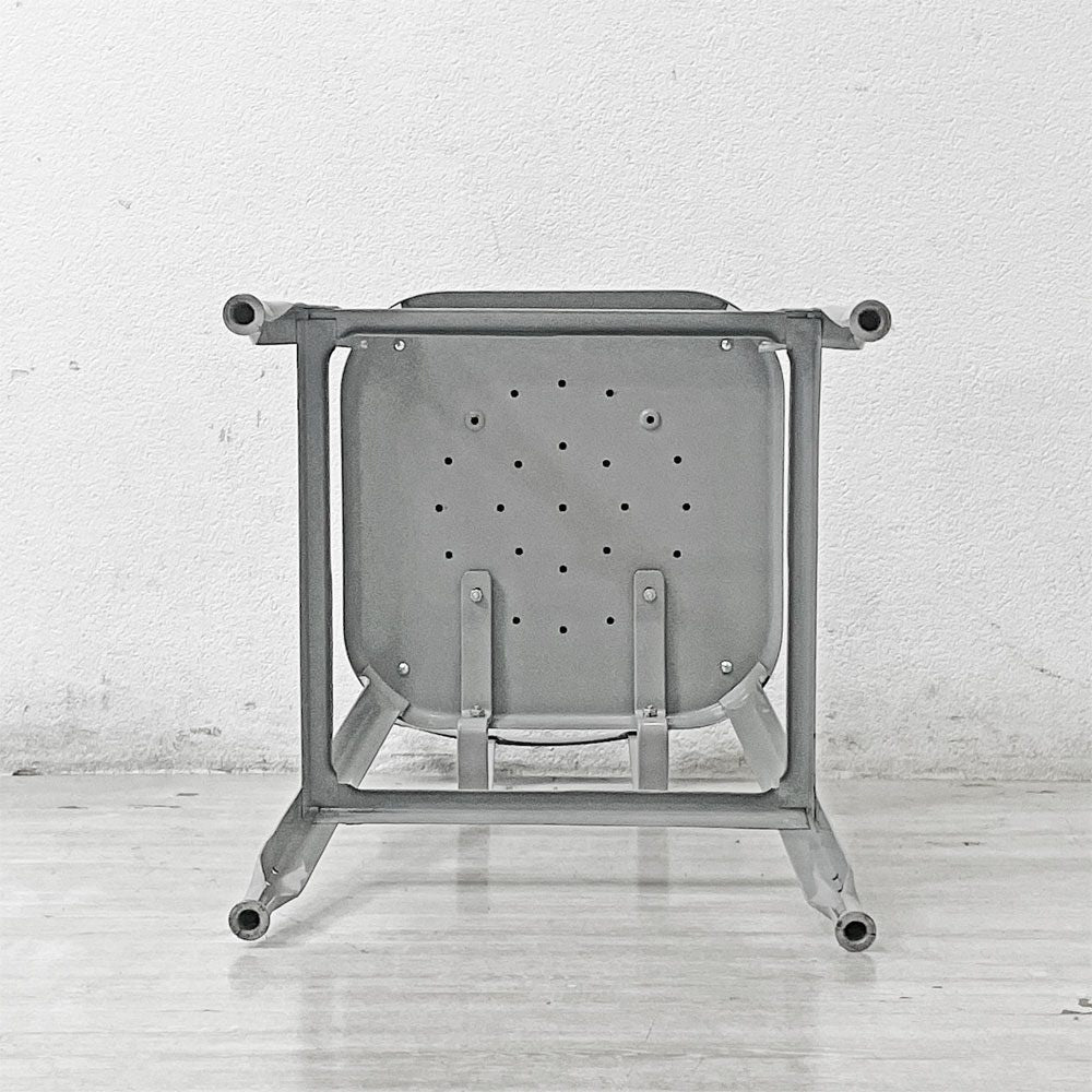 リオン LYON ファクトリー チェア FACTORY CHAIR カウンターチェア グレー バックレスト クッション PVCレザー 座面高69cm パシフィックファニチャーサービス P.F.S取り扱い C ●