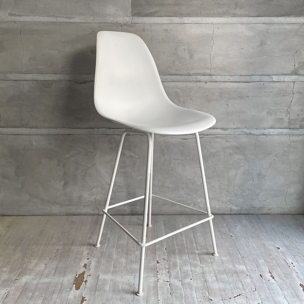 ハーマンミラー Herman Miller イームズプラスチックシェルスツール カウンターハイトスツール ポリプロピレン製 ホワイト ミッドセンチュリー 参考価格￥99,000- ♪