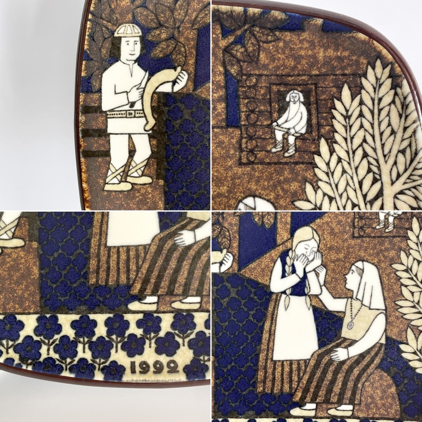 アラビア ARABIA カレワラ Kalevala イヤープレート 飾り皿 1992年 ライヤ・ウオシッキネン Raija Uosikkinen ビンテージ フィンランド 北欧食器 ■