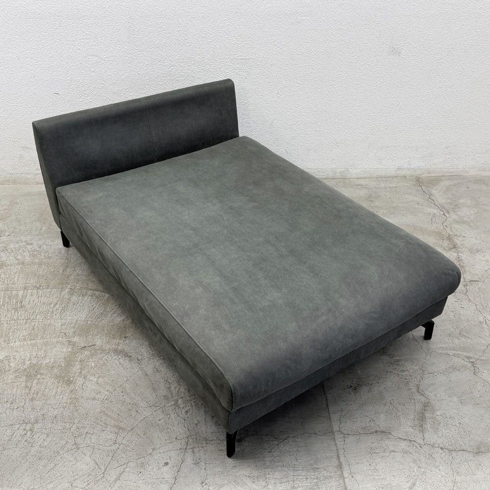 リラックスフォーム RELAXFORM グラシエーロ GLACIERO シェーズロング W100cm プライムレザーテックス モードグレー 関家具 定価￥90,000- 〓