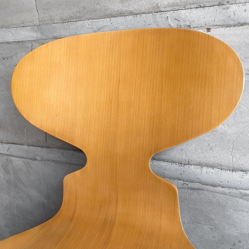 フリッツハンセン Fritz Hansen 3101 アントチェア 4本脚 ナチュラルビーチ材 ラッカー仕上げ アルネ・ヤコブセン 北欧家具 B ♪