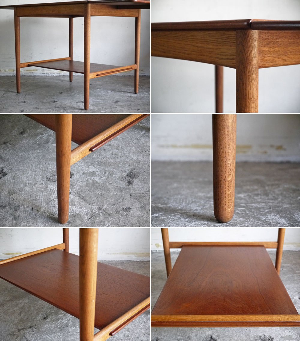 アンドレアス タック Andreas Tuck AT32 ドロップリーフテーブル チーク材×オーク材 ハンス J.ウェグナー 北欧ビンテージ ■