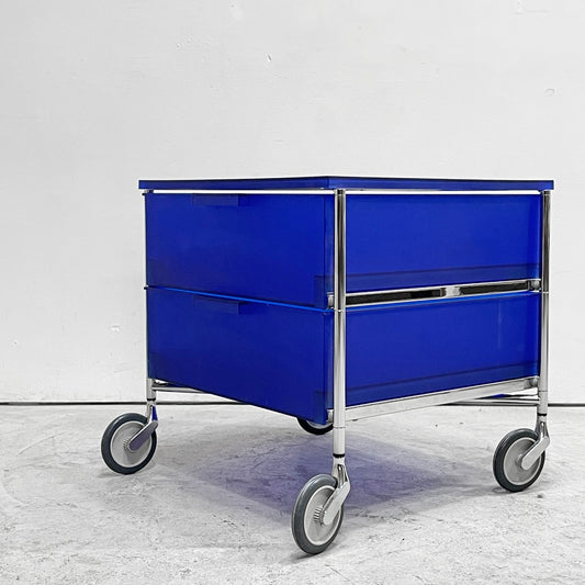 カルテル Kartell モビル2 ワゴン Mobil2 システムチェスト キャスター付き アントニオ・チッテリオ コバルト イタリア ●