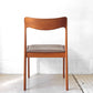 デンマークビンテージ Danish Vintage チーク材 ダイニングチェア デンマーク ファブリック 北欧家具 B ★