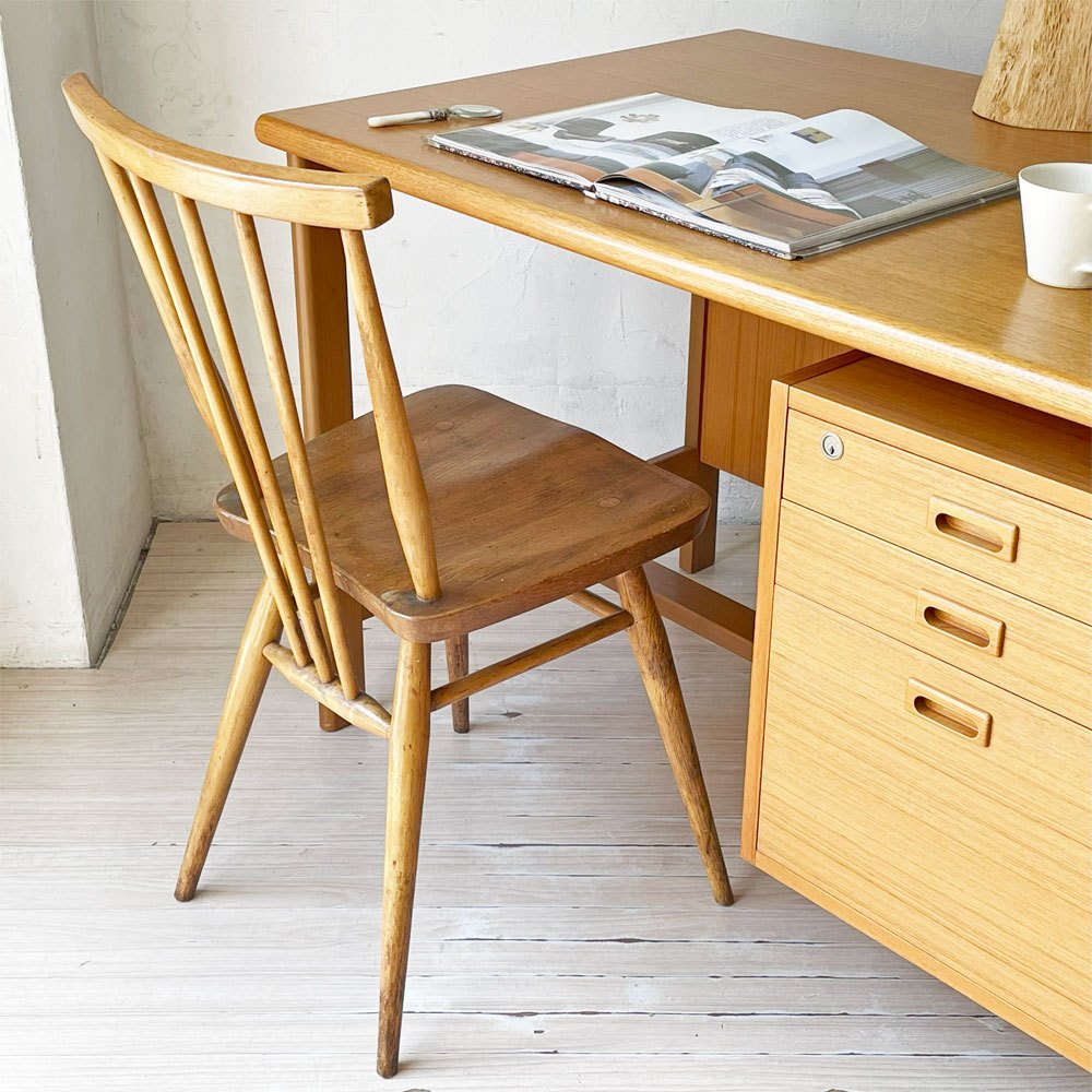 アーコール Ercol スティックバックチェア スピンドルチェア エルム材 UKビンテージ Vintage 英国家具 ★