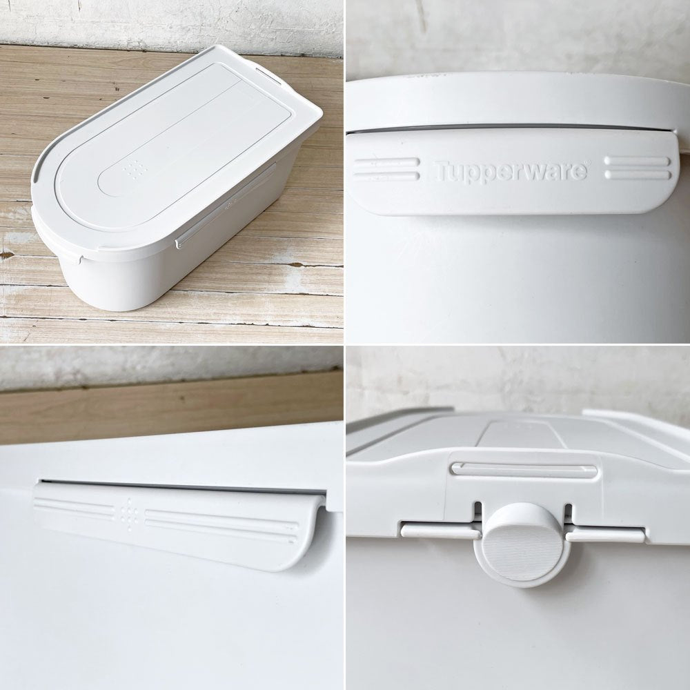 タッパーウェア Tupperware キッチンキーパー お米 10kg 密閉収納 2重蓋 保存容器 ライトグレー 廃盤 未使用品 ★