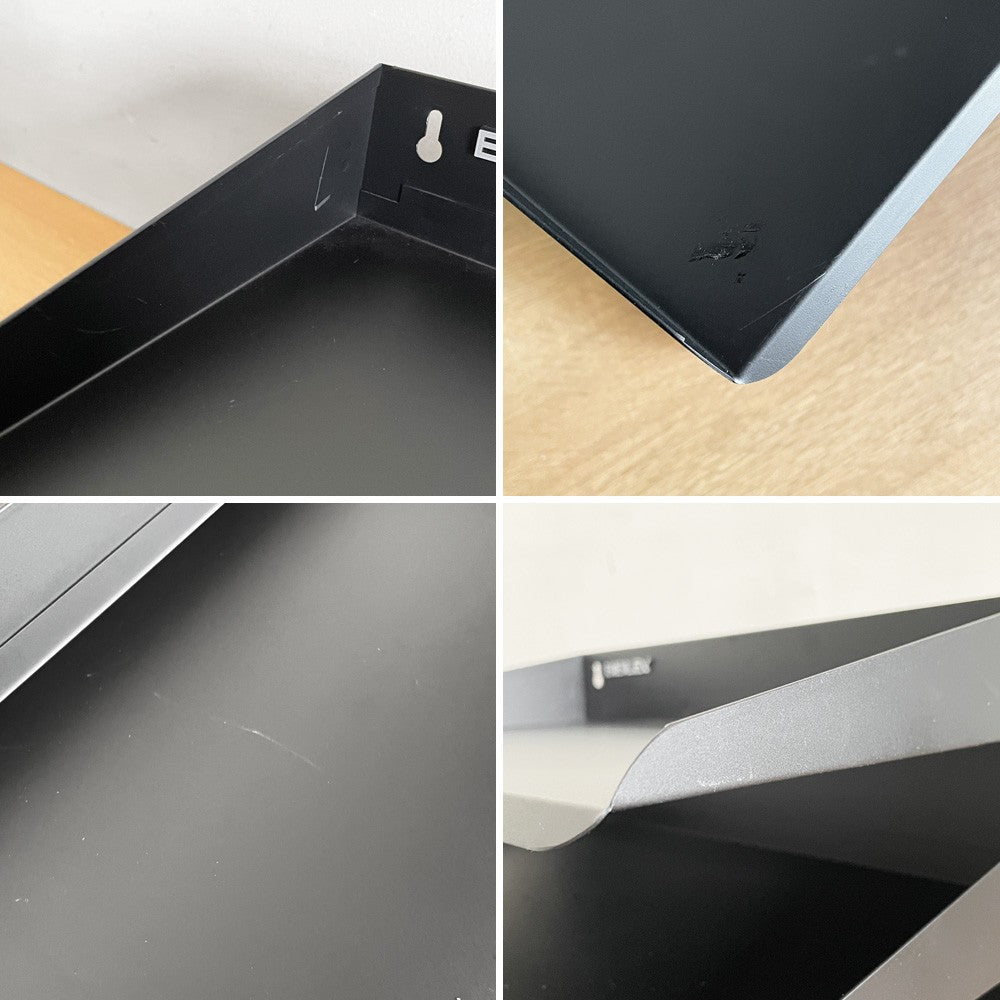 ビスレー BISLEY 3段 レターラック ブラック 書類棚 A4サイズ 横型 W38.5cm 壁掛け可 デスクアクセサリー 英国 B ■