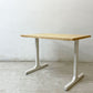 かなでもの KANADEMONO ザ・テーブル THE TABLE デスク ラバーウッド ナチュラル × White Steel Iライン脚 ホワイト W100cm ●