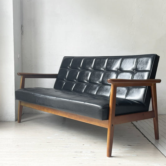 カリモク60 karimoku60 ロクマル Kチェア 2シーター ソファ スタンダードブラック ミッドセンチュリー 国産家具 ★