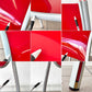 カルテル Kartell FPE chair スタッキングチェア ダイニングチェア アルミ ポリプロピレン レッド ロンアラッド イタリアモダン 廃番 ◇