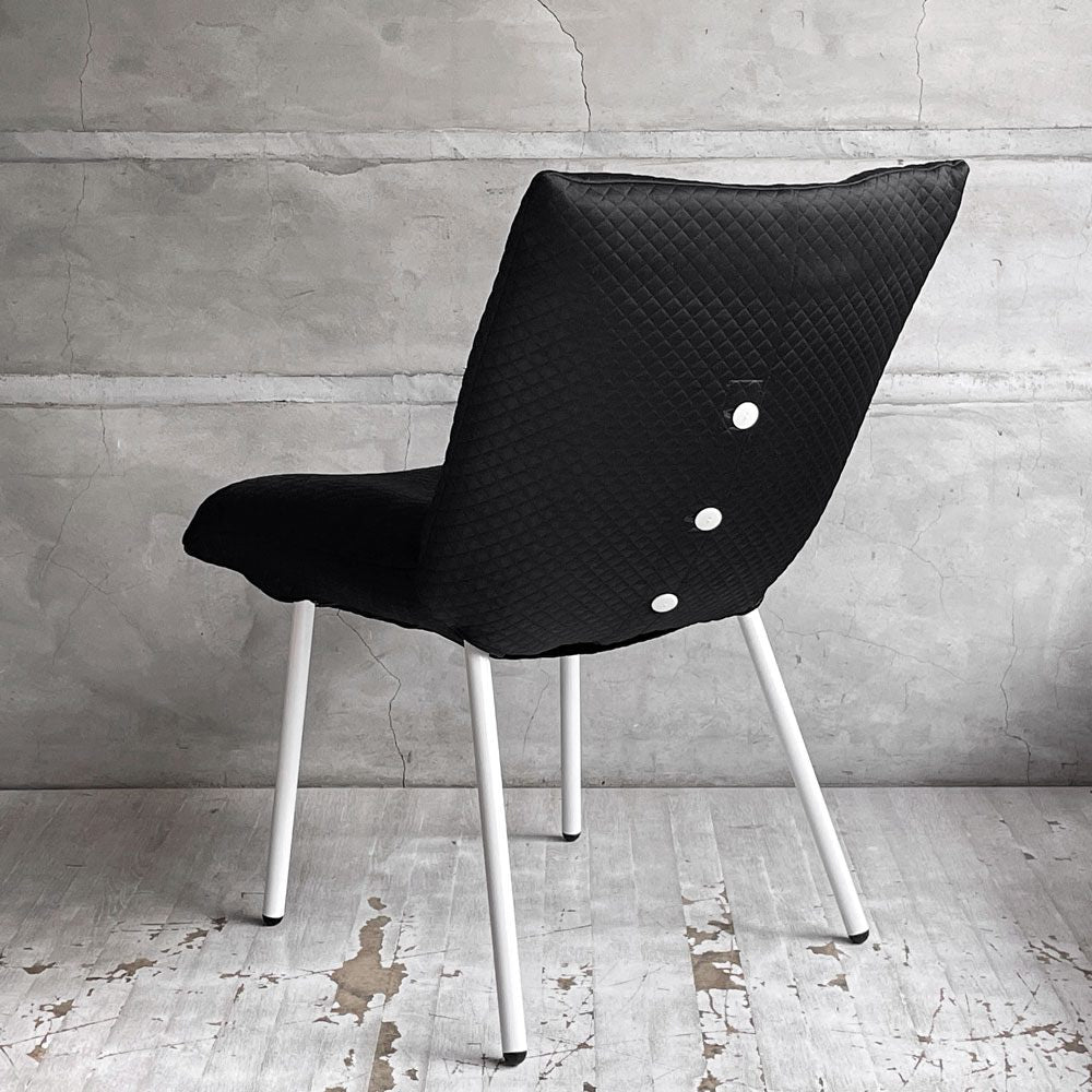 リーンロゼ ligneroset ロゼカラン ROSET Calin steel leg ダイニングチェア  ブラック×ホワイト キルティング スチールレッグ パスカル ムールグ フランス B ♪