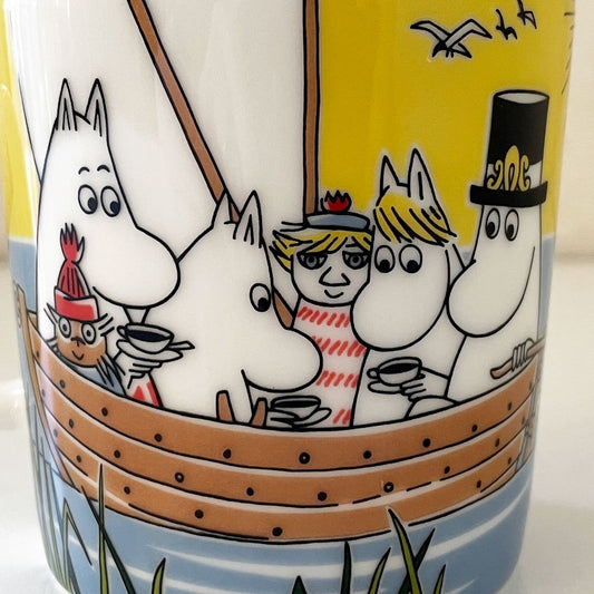 アラビア ARABIA ムーミンマグ MOOMIN クリップダッスとトゥーティッキの航海 シール付 フィンランド 北欧食器 旧ロゴ 2014年夏限定 ◎