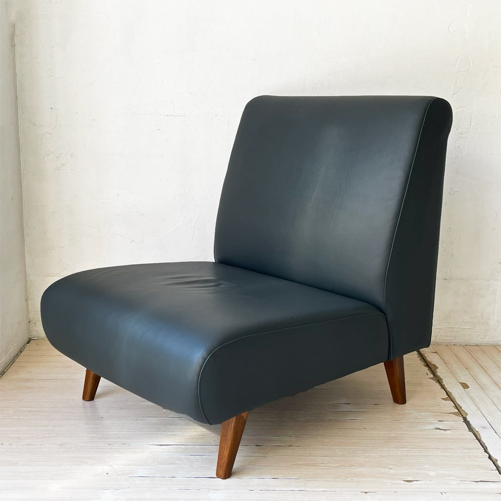 フランネルソファ FLANNEL SOFA プロント PRONT 1シーター ソファ アームレス フェイクレザー 合成皮革 定価89,000円程 ★