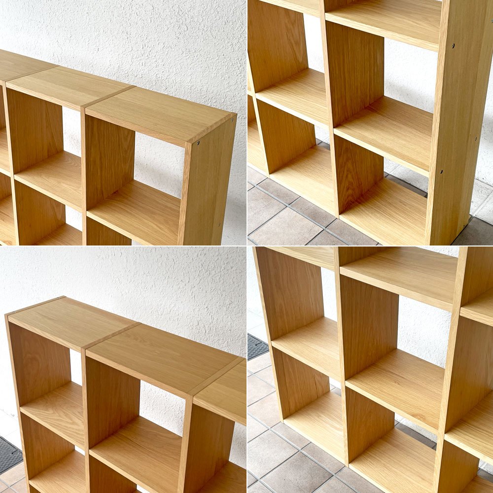無印良品 MUJI スタッキングシェルフ 3列4段 オーク材 オープンシェルフ ナチュラルモダン 定価54,800円 ◇