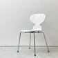 フリッツハンセン Fritz Hansen アントチェア アリンコチェア 4本脚 カラードアッシュ ホワイト アルネ・ヤコブセン デンマーク 北欧家具 ●