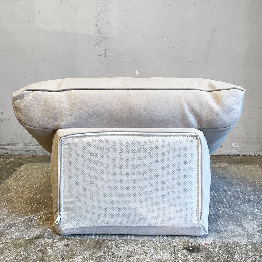 リラックスフォーム RELAX FORM アルフレード ALFREDO ソファ 背クッション 置き型クッション ベージュ系 レザーテックス 関家具 ハイタイプ H52cm 展示品 ■
