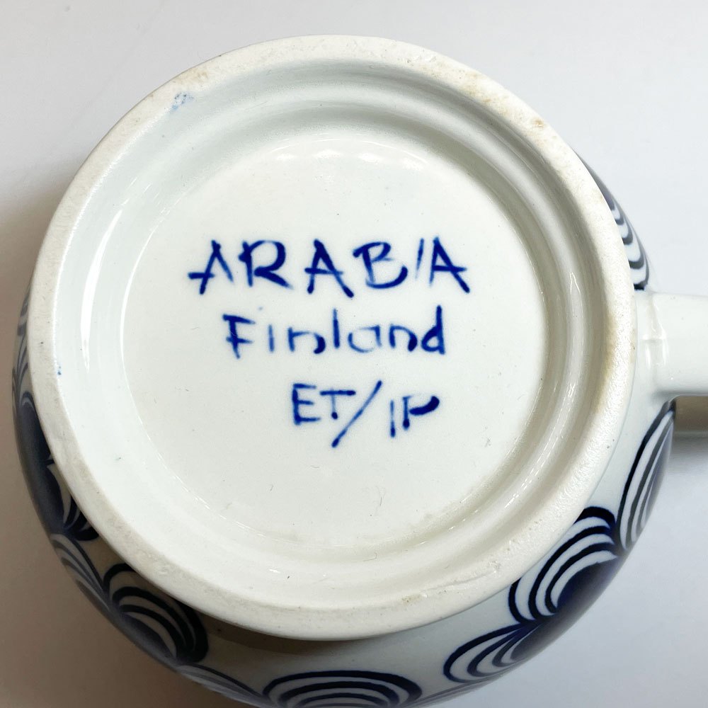 アラビア ARABIA ヴァルプ VARPU II ビッグカップ＆ソーサー エステリ・トムラ 1971-73年 フィンランド 北欧ビンテージ 希少 A ★