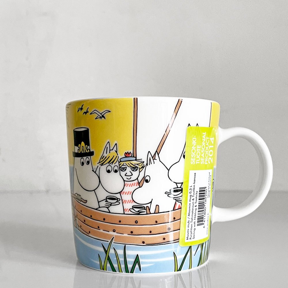 アラビア ARABIA ムーミンマグ MOOMIN クリップダッスとトゥーティッキの航海 2014年 夏限定 トーベ・ヤンソン フィンランド 北欧食器 ■