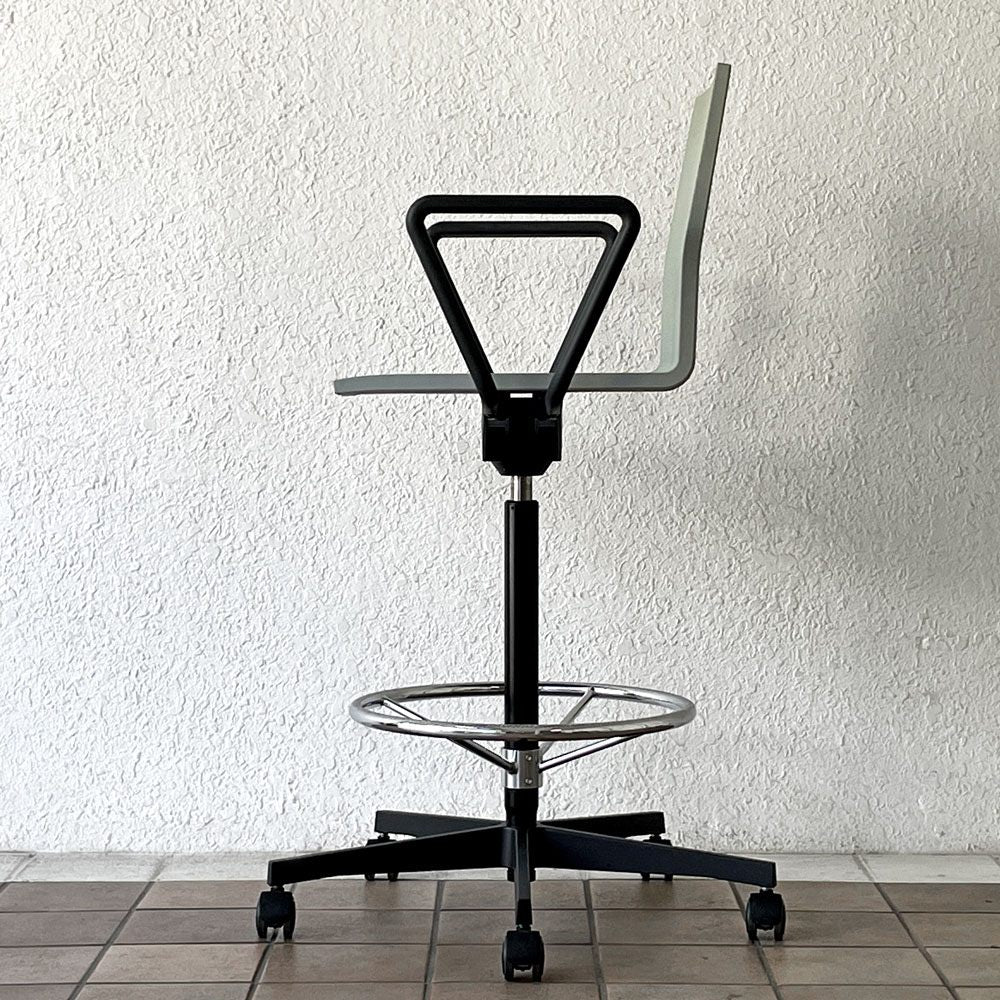 ヴィトラ Vitra ゼロフォー カウンター 04 Counter オフィスチェア ハイチェア カウンターチェア グレー アーム リバースブレーキキャスター マールテン・ヴァン・セーヴェレン 定価242,000円 ◇