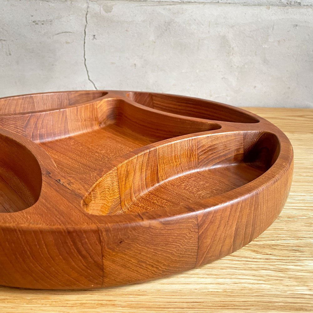 ダンスク DANSK スナックトレイ ボウル チーク無垢材 イェンス・クイストゴー Jens.H.Quistgaard ビンテージ 北欧食器 ♪