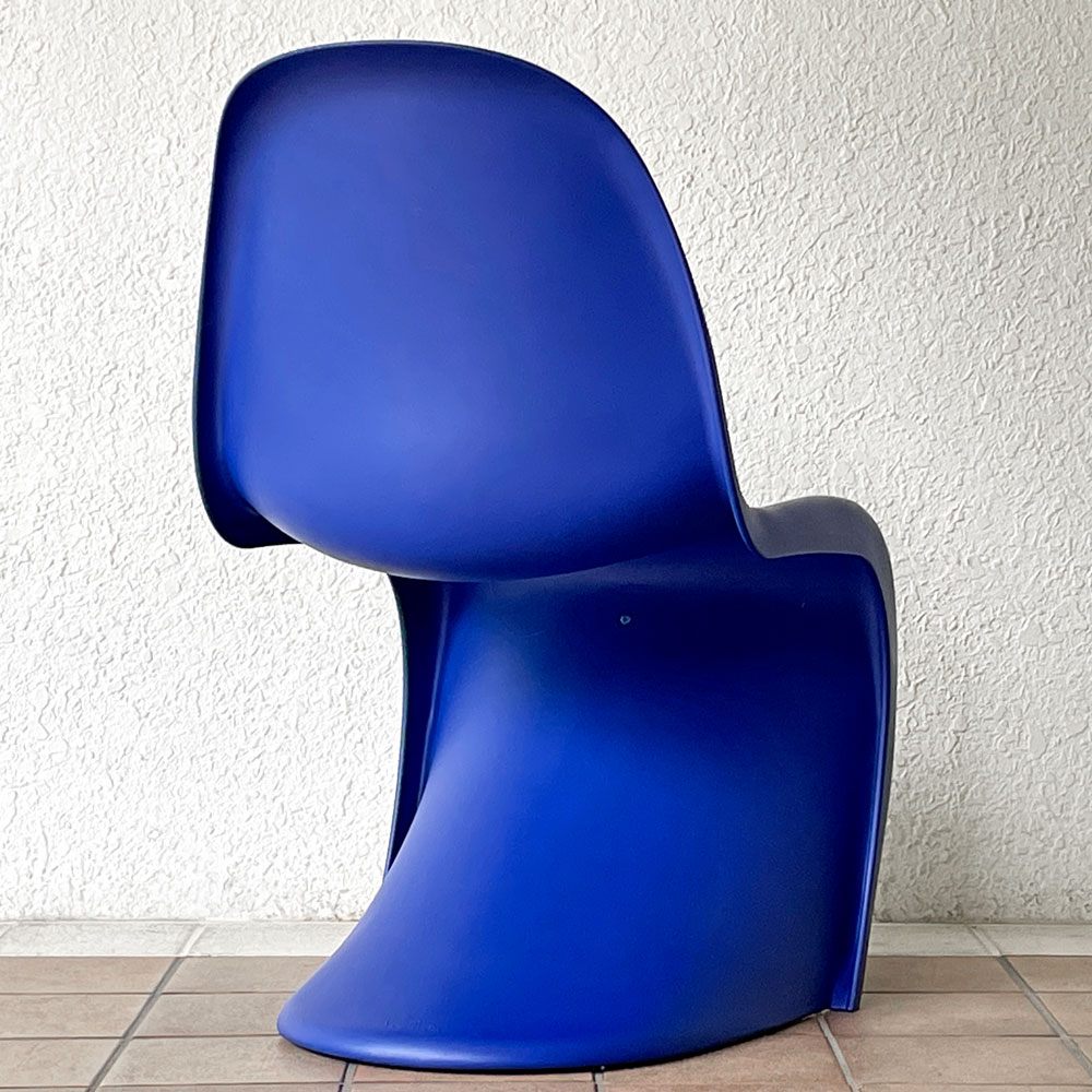 ヴィトラ vitra パントンチェア ダイニングチェア スタッキング ブルー ヴェルナー・パントン ミッドセンチュリー 定価58,300円 B ◇