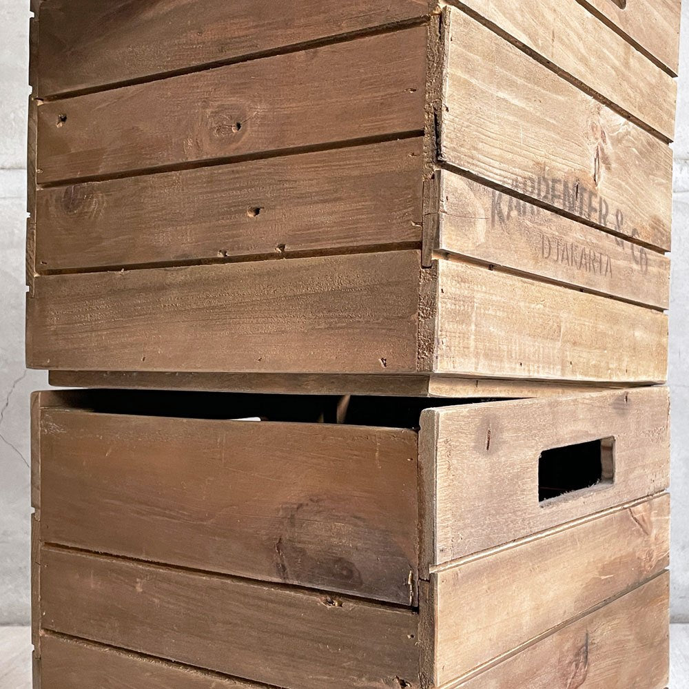 ジャーナルスタンダードファニチャー jopurnal standard Furniture カーペンター KARPENTER ルイスボックス LOUIS BOX ウッドボックス 収納ボックス スタッキング 古材 サイズL 4個セット♪