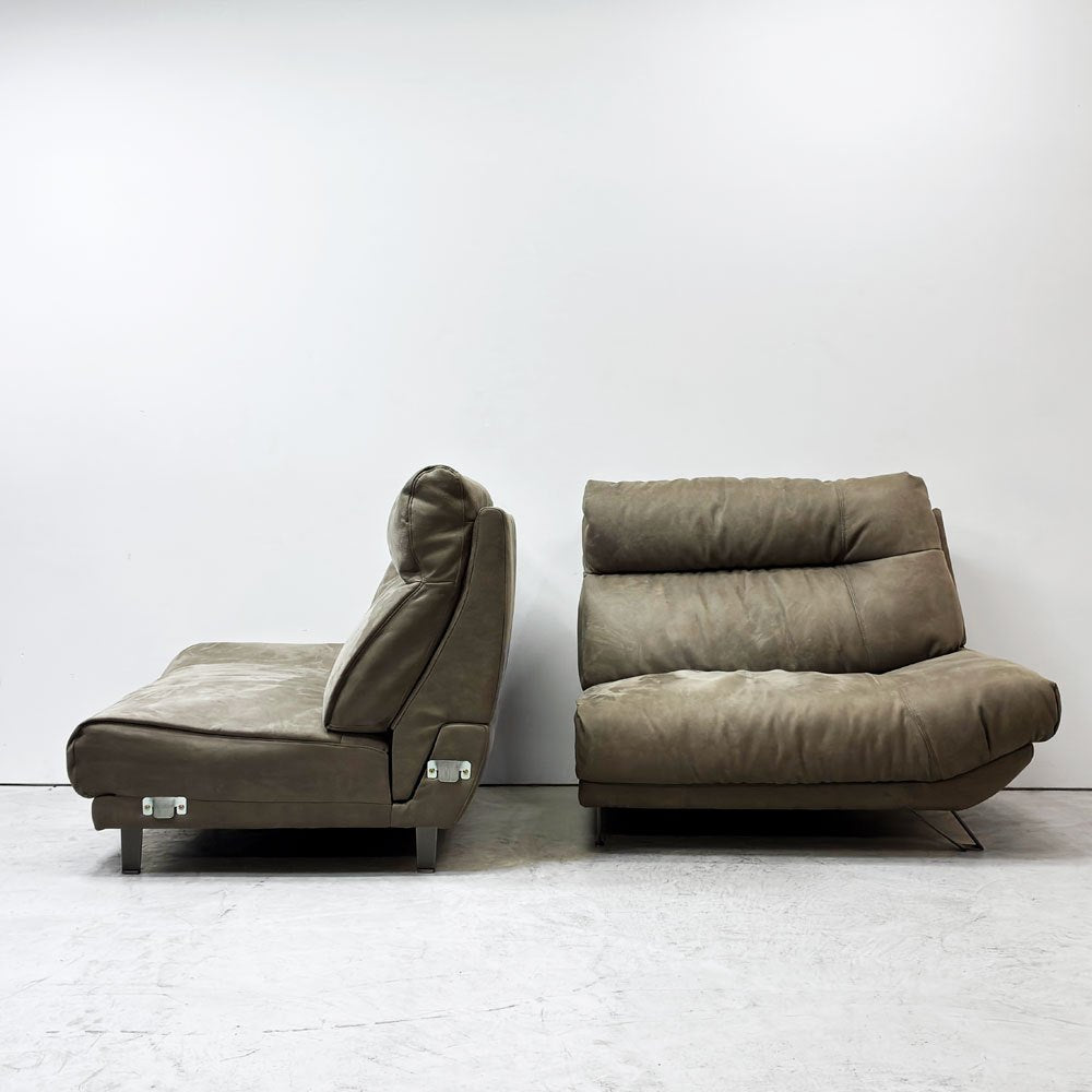 リラックスフォーム RELAX FORM ブルネロ BRUNELLO 3人掛け ワイド ソファ Sサイズ W228cm プライムレザーテックス ヨーロピアングレー 関家具 展示品 参考定価￥229,900- ●